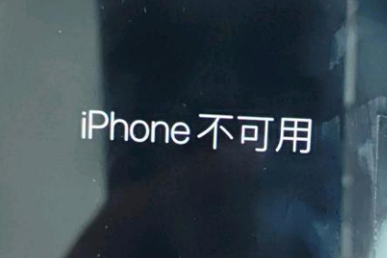 四子王苹果服务网点分享锁屏界面显示“iPhone 不可用”如何解决 